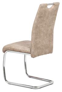 Jídelní židle ZOEY krémová/stříbrná