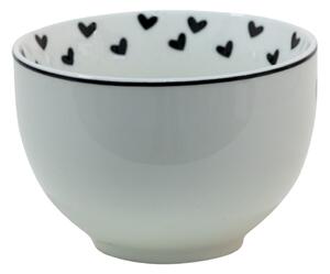 Porcelánový šálek s podšálkem se srdíčky Love Birds - 12*9*7 / Ø14*2 cm / 220 ml