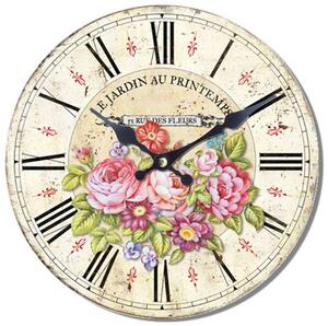 Dřevěné nástěnné hodiny Timeless Spring 29 cm (ISABELLE ROSE)