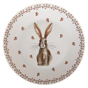 Porcelánový jídelní talíř Rustic Easter Bunny - Ø 26*2 cm