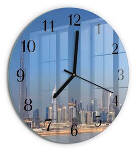 Skleněné nástěnné hodiny Dubajský horizont zsoc-fi30-00173447
