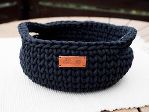 Veselte Košík kulatý 21 x 10 cm s uchy BLACK
