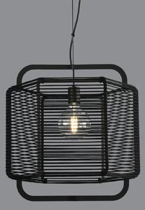 ACB Iluminacion Závěsné svítidlo CORDA, ⌀ 50 cm, 1xE27 15W Barva: Černá, Barva montury: Černá