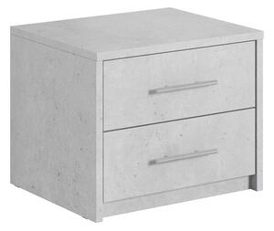 Noční stolek Atalen (šedý beton). Vlastní profesionální přeprava až k Vám domů 1034024