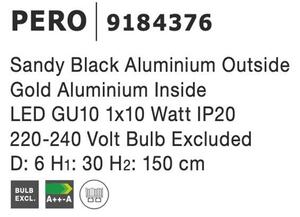 Nova Luce Závěsné svítidlo PERO, v.30cm, GU10 1x10W Barva: Bílá