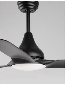 Nova Luce Stropní ventilátor se světlem SAMOA tělo z oceli, 3ABS bílé listy LED 18W 3000K Barva: Černá