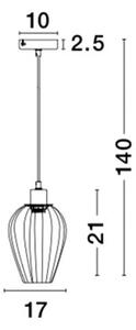 Nova Luce Závěsné svítidlo SAGE, 17cm, E27 1x12W Barva: Bílá