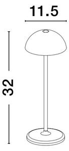 Nova Luce Venkovní stolní lampa ROSE, LED 1W 3000K 5V DC IP54 vypínač na těle / USB kabel Barva: Bílá