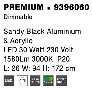 Nova Luce Stojací lampa PREMIUM, LED 30W 3000K stmívatelné Barva: Bílá