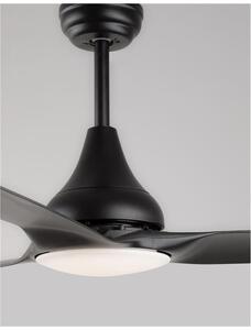 Nova Luce Stropní ventilátor se světlem SAMOA tělo z oceli, 3ABS bílé listy LED 18W 3000K Barva: Černá