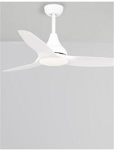Nova Luce Stropní ventilátor se světlem SAMOA tělo z oceli, 3ABS bílé listy LED 18W 3000K Barva: Bíla