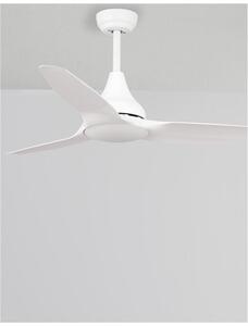 Nova Luce Stropní ventilátor se světlem SAMOA tělo z oceli, 3ABS bílé listy LED 18W 3000K Barva: Bíla