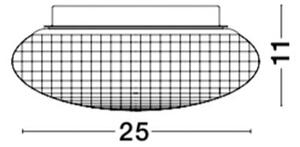 Nova Luce Stropní svítidlo SENS, 25cm, E27 1x12W, IP44 Barva: Kouřové sklo