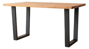 Stůl na kovových nohách, dub, barva přírodní dub, kolekce Argenta, rozměr 85 x 140 cm