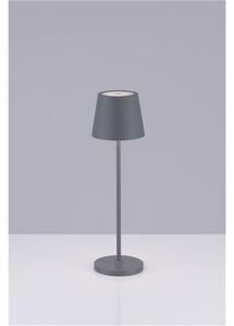 Nova Luce Venkovní stolní lampa SEINA, LED 2W 2700K 5V, IP54, nabíjecí s PG základnou nebo USB C kabelem Barva: Šedá