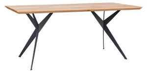 Stůl na kovových nohách, dub, barva přírodní dub, kolekce Caserta, rozměr 90 x 180 cm