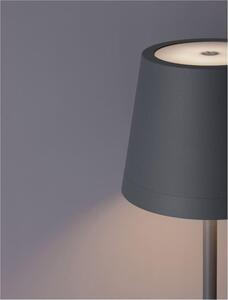 Nova Luce Venkovní stolní lampa SEINA, LED 2W 2700K 5V, IP54, nabíjecí s PG základnou nebo USB C kabelem Barva: Šedá