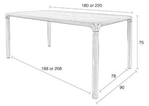 Jasanový jídelní stůl ZUIVER STORM 180x90 cm