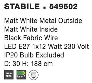 Nova Luce Stojací lampa STABILE, kov, E27 1x12 W Barva: Černá