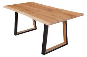 Dubový stůl 100x200 - černé nohy, tloušťka vrchní desky 4cm Gavardo