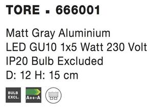Nova Luce Bodové svítidlo TORE, GU10 1x10W Barva: Bílá