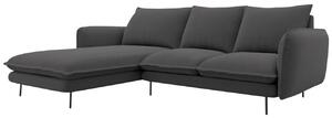 -25 % Dny MOMENTI– Cosmopolitan Design Tmavě šedá čalouněná rohová pohovka Vienna 225 cm, levá