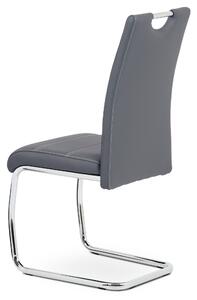 Jídelní židle GROTO šedá/stříbrná