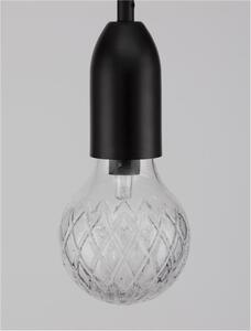 Nova Luce Závěsné svítidlo VEDA, čiré sklo G9 1x6W Barva: Černá