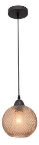 Nova Luce Závěsné svítidlo VIENTI, 18cm, E27 1x12W Barva: Kouřové sklo