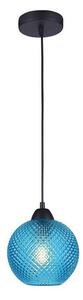 Nova Luce Závěsné svítidlo VIENTI, 18cm, E27 1x12W Barva: Modré sklo