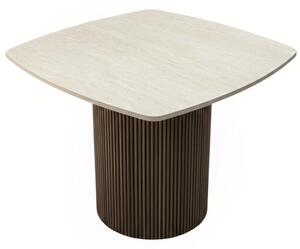 -25 % Dny MOMENTI– Miotto Ořechový odkládací stolek Tracino 60 x 60 cm s dekorem travertinu