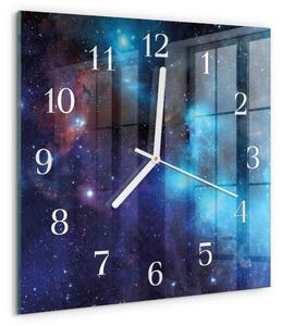 Skleněné hodiny Hvězdná obloha zskb-30x30-00082696