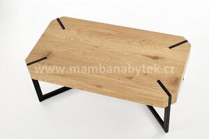 HALMAR konferenční stolek Lavida dub zlatý/černá