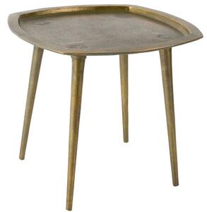 Zlatý kovový odkládací stolek DUTCHBONE Abbas 45x45 cm