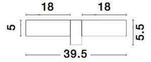 Nova Luce Nástěnné svítidlo POLO bílé opálové sklo chromovaný hliník E14 2x5W IP44