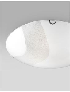 Nova Luce Stropní svítidlo QUALE bílé sklo a křišťál E27 3x12W