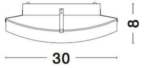 Nova Luce Stropní svítidlo QUALE matné bílé sklo chromovaný kov E27 1x12W