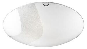 Nova Luce Stropní svítidlo QUALE bílé sklo a křišťál E27 2x12W