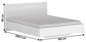 Manželská postel 160 cm Lafer (bílá). 1034089