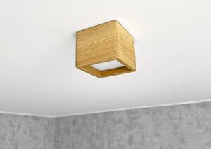 Světlo z dubu, 10W, výroba v ČR, stropní svítidlo BLOKK S 10W, vyrobené ručně z dubového dřeva Teplá bílá 3000 K
