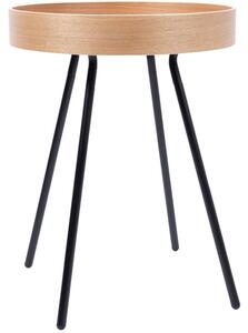 Dubový odkládací stolek ZUIVER OAK TRAY s odnímatelnou deskou 46,5 cm