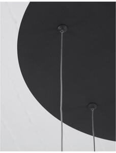 Nova Luce Závěsné svítidlo RINGS černý hliník a akryl LED 60W 3000K stmívatelné