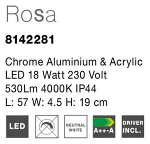 Nova Luce Nástěnné svítidlo nad zrcadlo ROSA, 57cm, LED 18W 4000K IP44