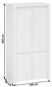 Šatní skříň Lafer 4D (bílá). 1034096