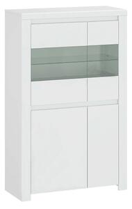 Vitrína Lafer 2D2W (bílý lesk)
