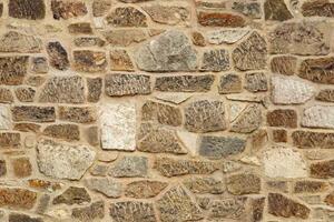 DIMEX | Vliesová fototapeta Hnědá kamenná zeď MS-5-2401 | 375 x 250 cm | bílá, béžová, hnědá