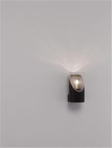 Nova Luce Venkovní nástěnné svítidlo SELENA antracitový hliník a čirý akryl E27 1x12W IP65