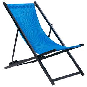 Skládací plážová židle modrá/černá LOCRI II