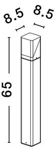 Nova Luce Venkovní sloupkové svítidlo SELENA antracitový hliník a čirý akryl E27 1x12W IP65