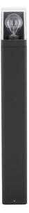 Nova Luce Venkovní sloupkové svítidlo SELENA antracitový hliník a čirý akryl E27 1x12W IP65